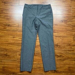 Ann Taylor Women's Gray Modern Midrise Ankle Straight Leg Trousers Size 4 Preppy